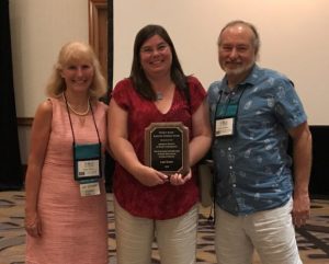 Presenting the Peter Raven award at the Botany 2019 conference (l-r): ASPT president-elect Pam Soltis, professor Lena Struwe, and president Mark Fishbein