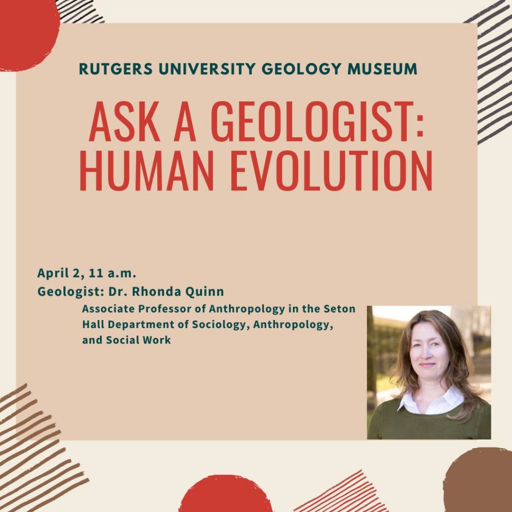 Ask a Geologist flyer. All text in flyer on page. 