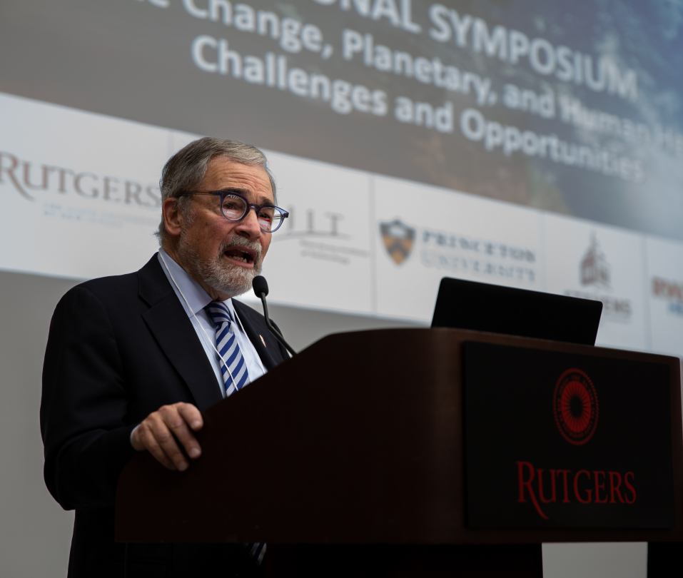 “We are addressing the most urgent and critically important topic of our time, ensuring planetary and human health for generations to come by taking immediate and meaningful actions to combat climate change,” said Brian L. Strom, chancellor of Rutgers Biomedical and Health Sciences (RBHS) and the executive vice president for health affairs at Rutgers University.

Jeff Arban, Rutgers